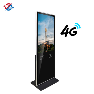 4G de Vloer die van de netwerkverbinding LCD Reclamevertoning voor Commerciële 43 Duim bevinden zich