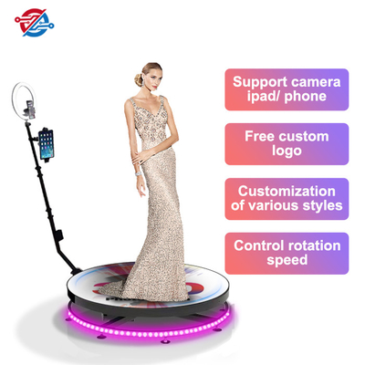 Full Color 360 Photo Booth Go Pro Camera 360 Surround Automatisch roterend standaardplatform