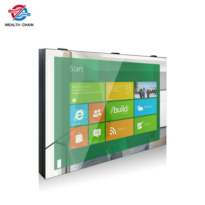 Semi Openluchtlcd Digitaal Signage Slim Spiegelglas T/R 50%/50% LCD Vertonings Capacitief Touch screen