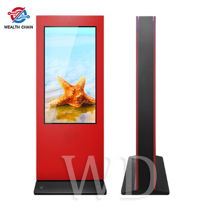 Heldere Rode Freestanding Signage 3000nits LCD voor Openlucht Reclame Voor alle weersomstandigheden