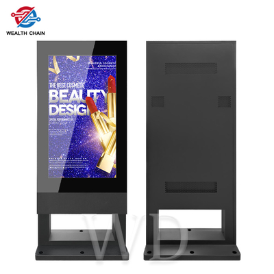 Bevindende 7 voet hoge Waterdichte Openluchtsignage LCD met 3000 leesbaar netenzonlicht